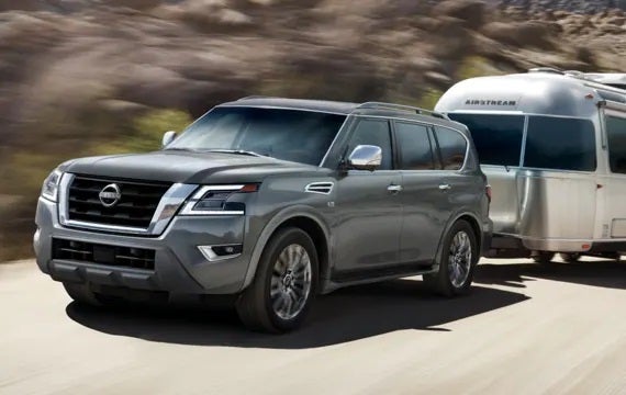 2023 Nissan Armada towing an airstream | Passport Nissan in Marlow Heights MD