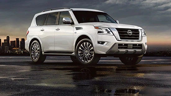 2023 Nissan Armada new 22-inch 14-spoke aluminum-alloy wheels. | Passport Nissan in Marlow Heights MD