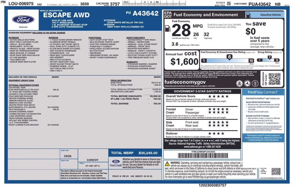 2023 Ford Escape ST-Line