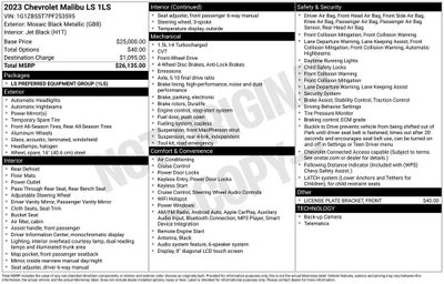 2023 Chevrolet Malibu Leather LS 1LS