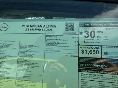 2026 Nissan Altima 2.5 SR