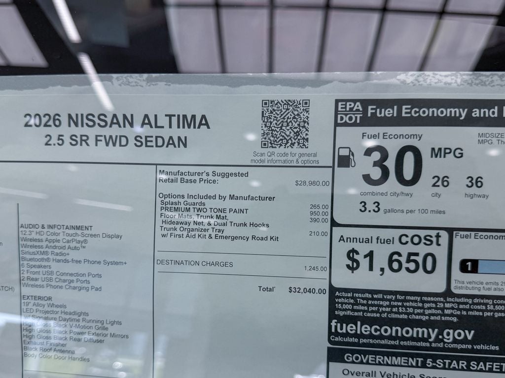 2026 Nissan Altima 2.5 SR