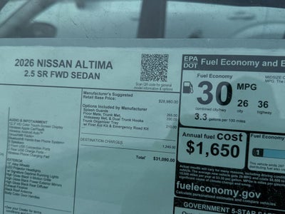 2026 Nissan Altima 2.5 SR