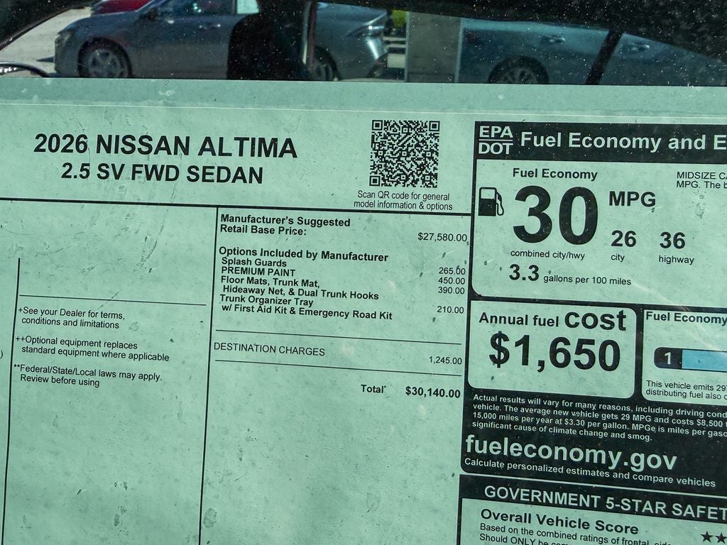 2026 Nissan Altima 2.5 SV
