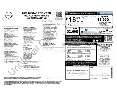 2027 Nissan Frontier PRO-4X