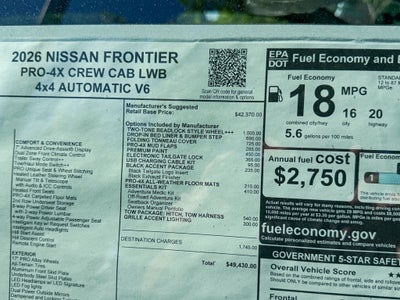 2026 Nissan Frontier PRO-4X