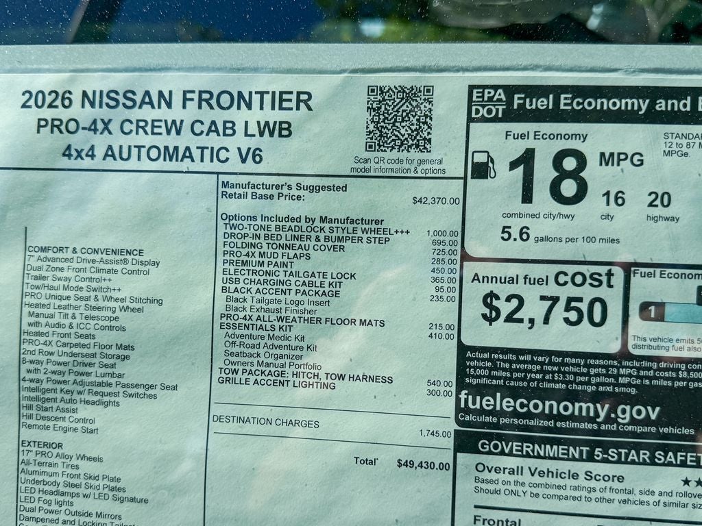 2026 Nissan Frontier PRO-4X