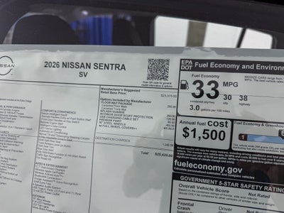 2026 Nissan Sentra SV