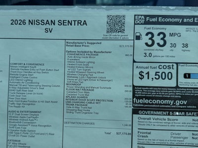 2026 Nissan Sentra SV