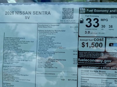 2026 Nissan Sentra SV