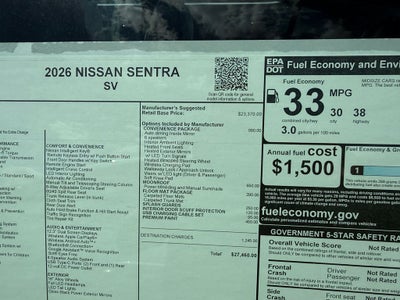 2026 Nissan Sentra SV