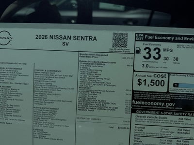 2026 Nissan Sentra SV