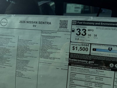 2026 Nissan Sentra SV