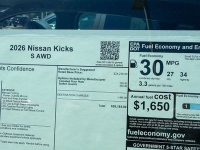 2026 Nissan Kicks S