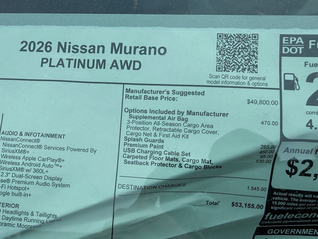 2026 Nissan Murano Platinum