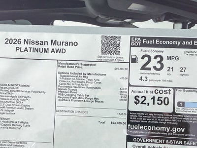2026 Nissan Murano Platinum