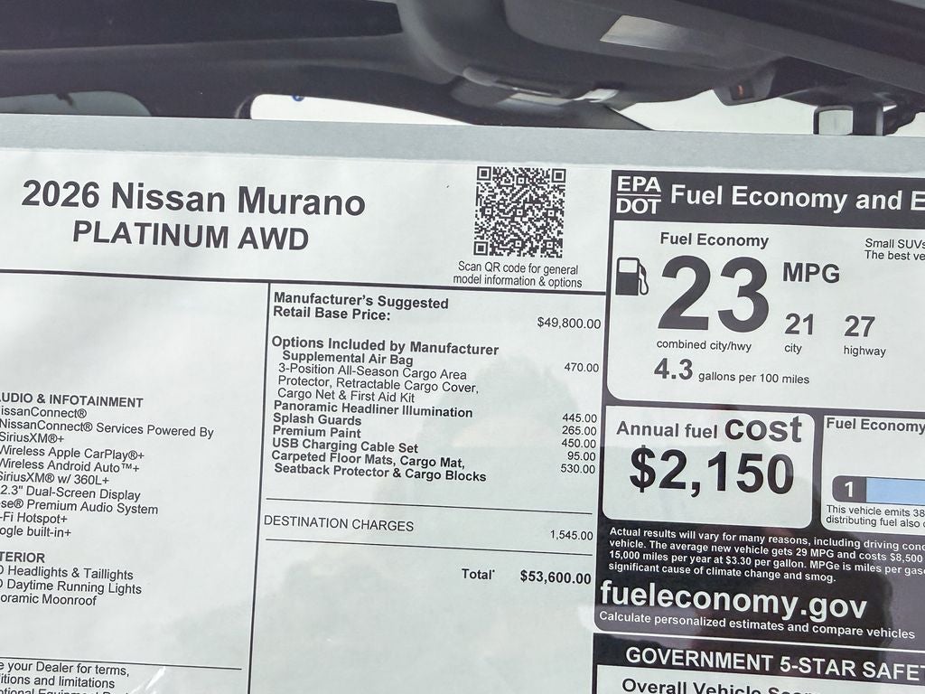 2026 Nissan Murano Platinum
