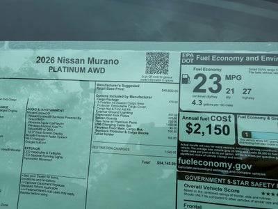 2026 Nissan Murano Platinum