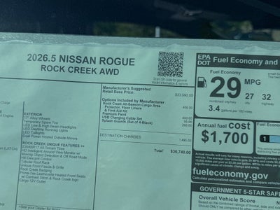 2026 Nissan Rogue Rock Creek
