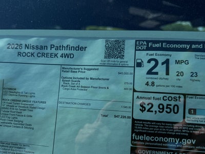 2026 Nissan Pathfinder Rock Creek