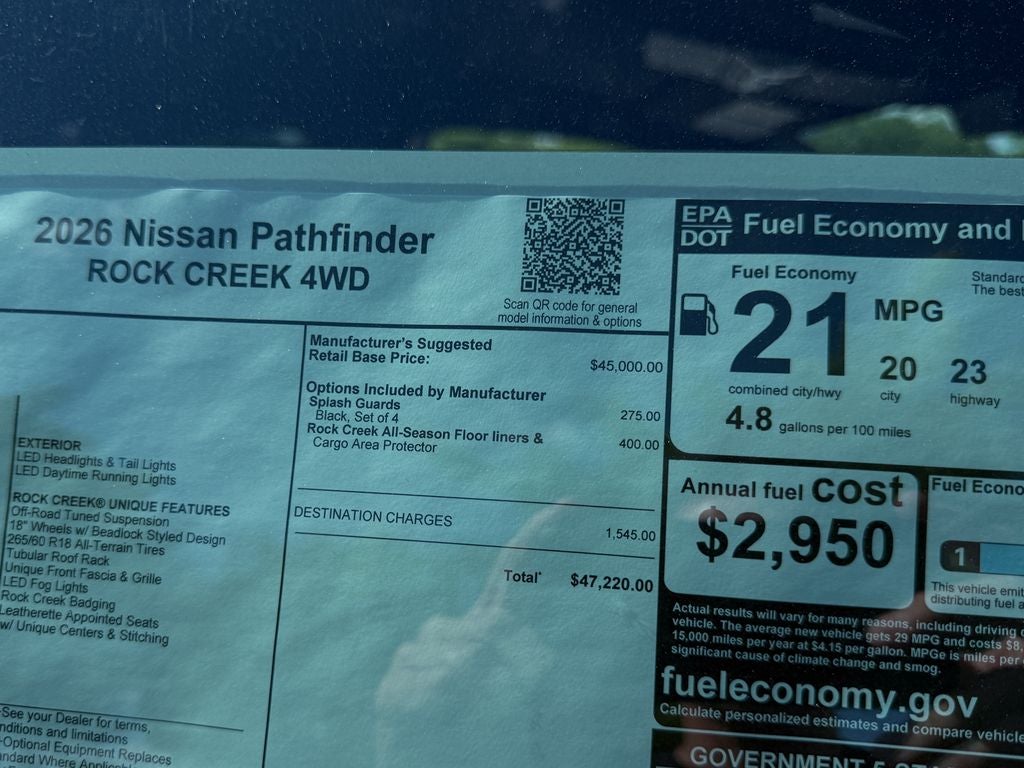 2026 Nissan Pathfinder Rock Creek