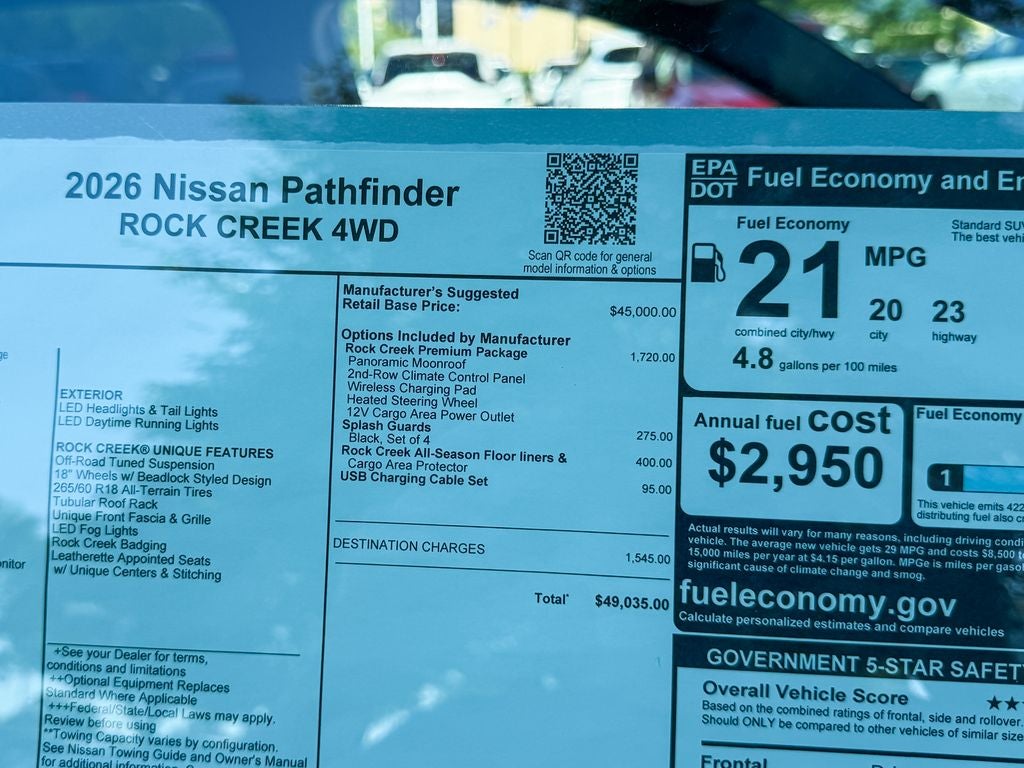 2026 Nissan Pathfinder Rock Creek