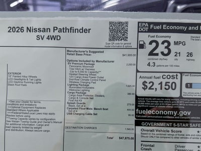 2026 Nissan Pathfinder SV