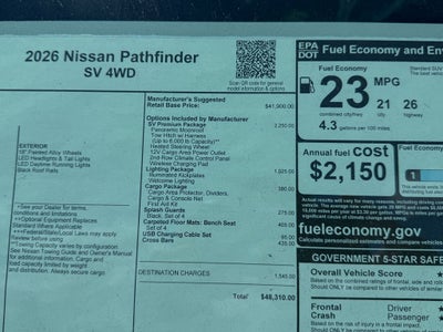 2026 Nissan Pathfinder SV