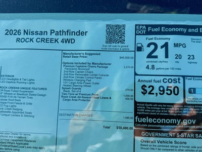 2026 Nissan Pathfinder Rock Creek