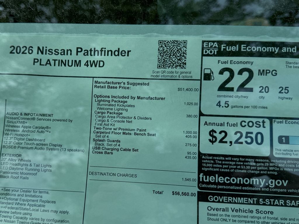 2026 Nissan Pathfinder Platinum