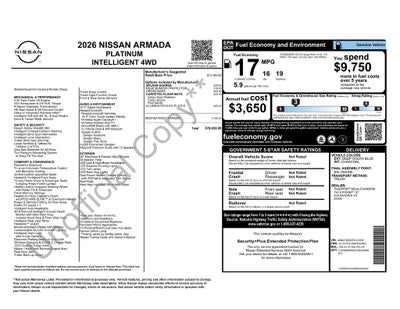2026 Nissan Armada Platinum