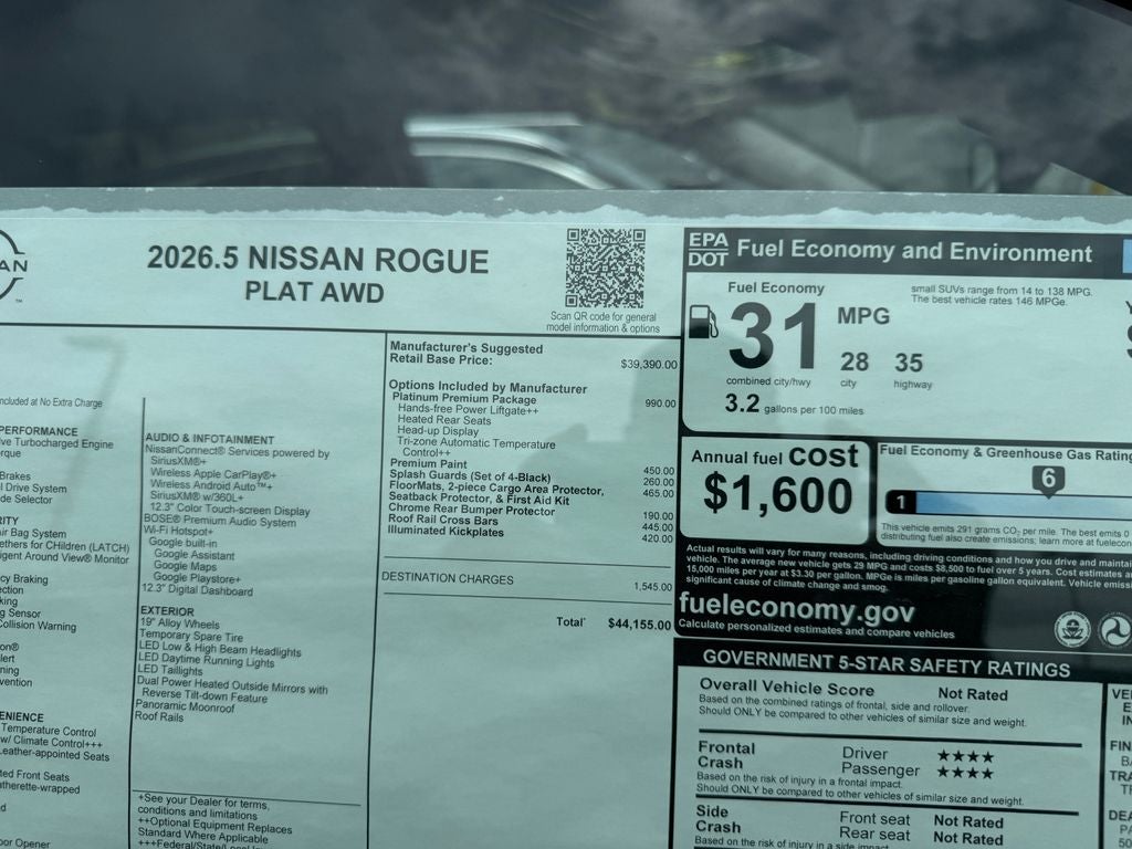 2026 Nissan Rogue Platinum