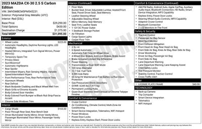 2023 Mazda Mazda CX-30 2.5 S Carbon Edition