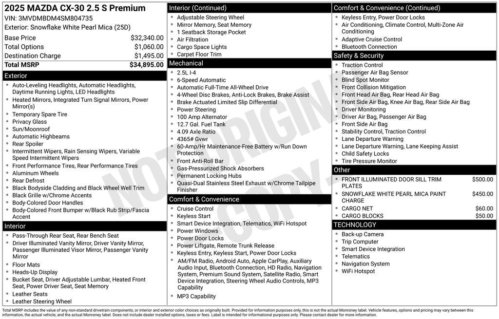 2025 Mazda Mazda CX-30 2.5 S Premium Package