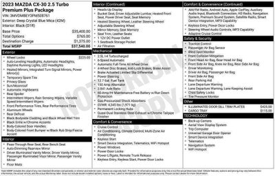 2023 Mazda Mazda CX-30 2.5 Turbo Premium Plus Package w/Premium Plus Package