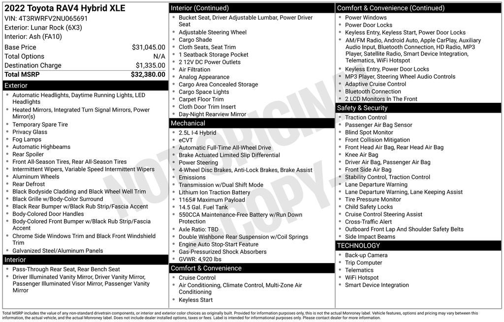 2022 Toyota RAV4 Hybrid XLE