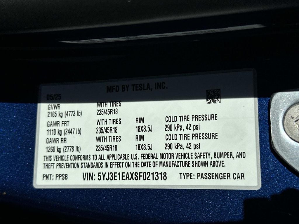 2025 Tesla Model 3 Long Range
