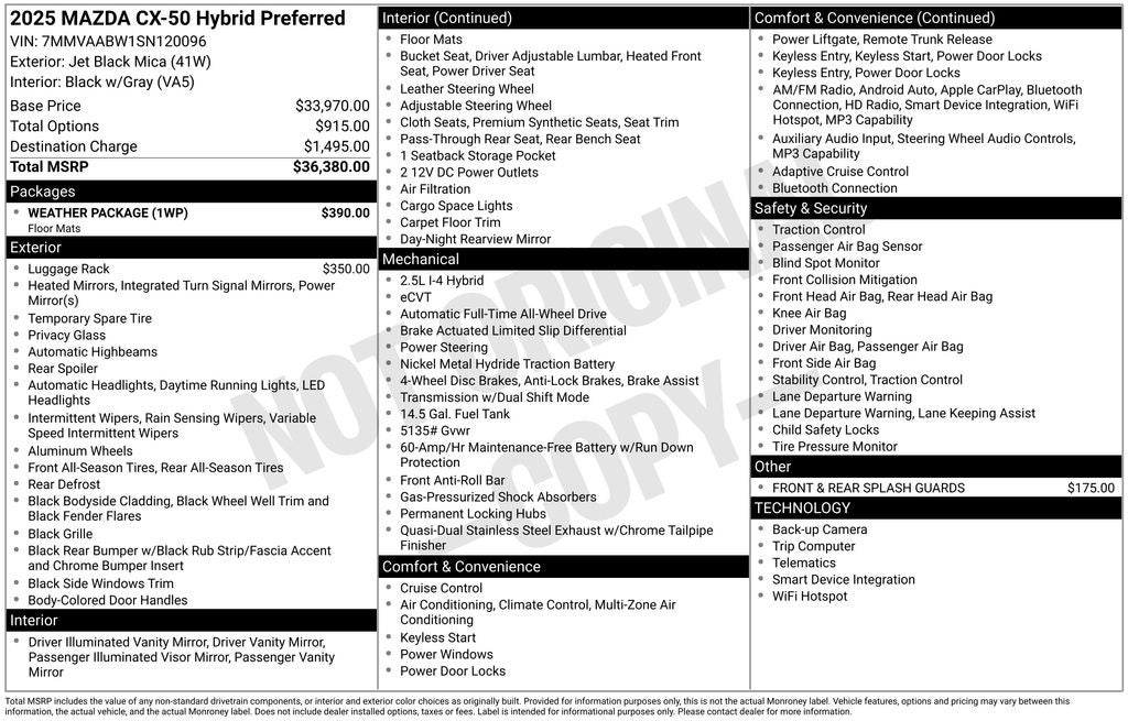 2025 Mazda Mazda CX-50 Hybrid Preferred