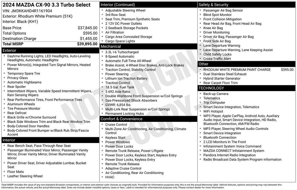 2024 Mazda Mazda CX-90 3.3 Turbo Select