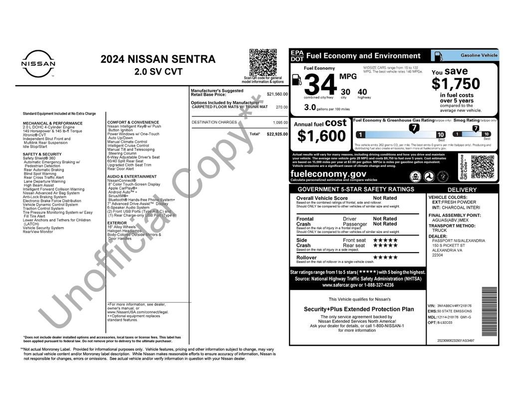 2024 Nissan Sentra SV