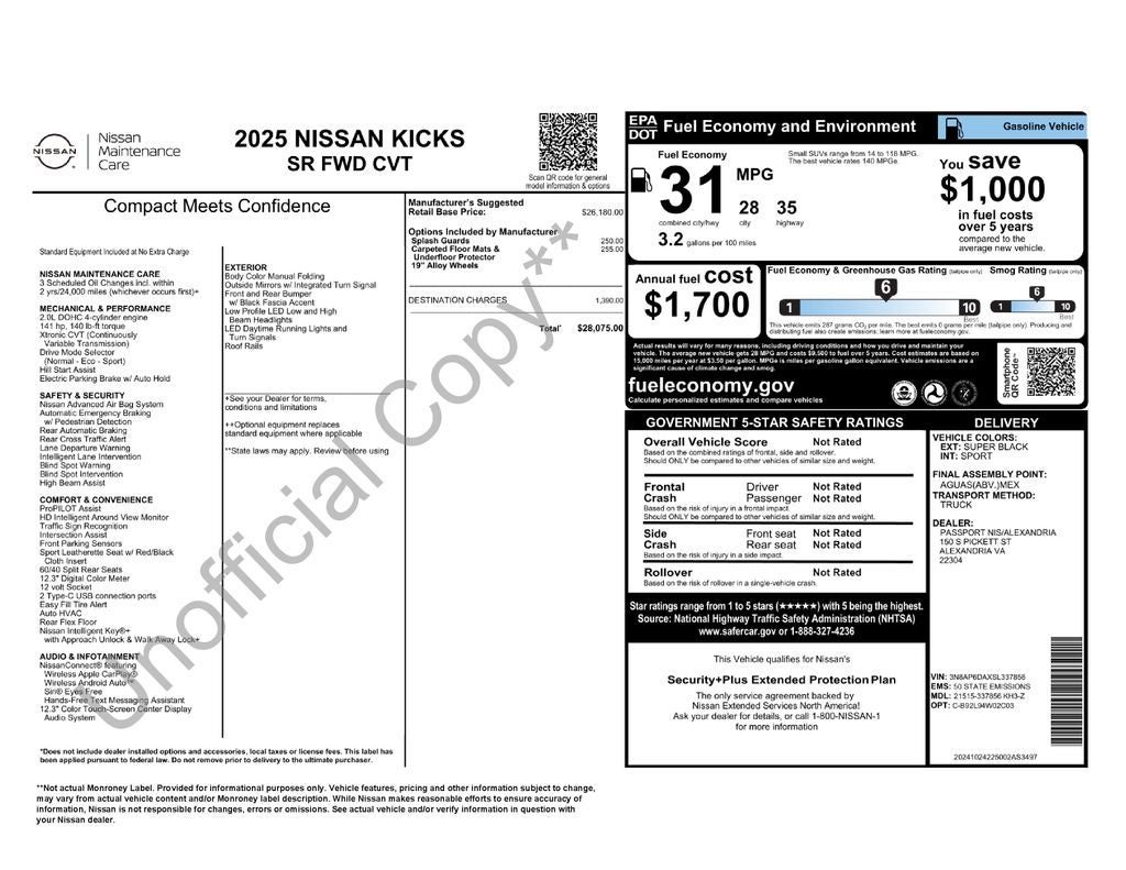 2025 Nissan Kicks SR Nissan Certified