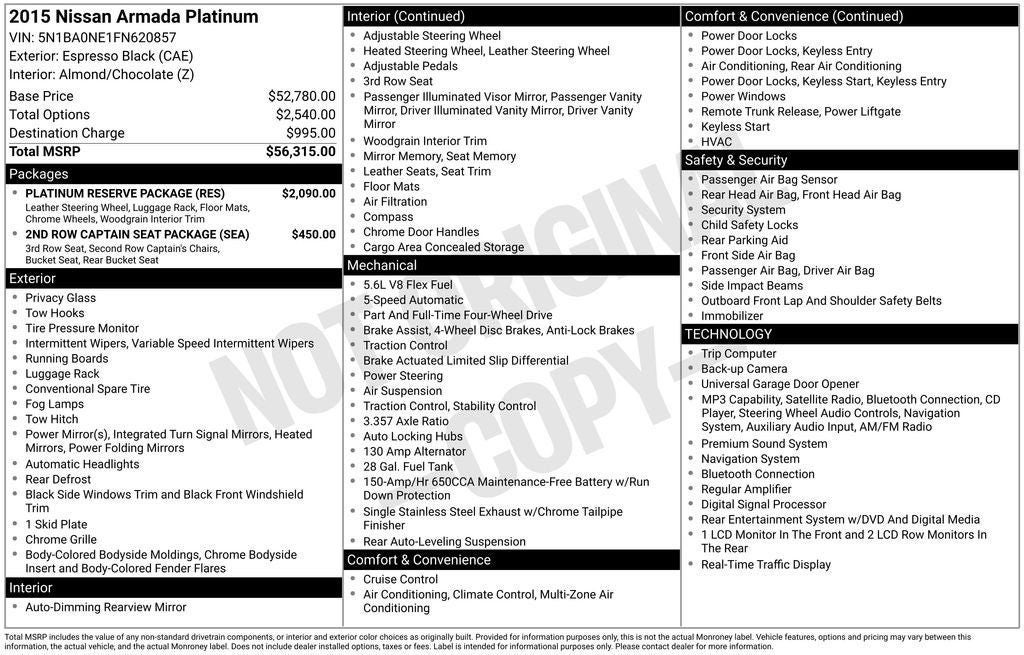 2015 Nissan Armada Platinum