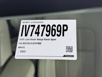 2020 Land Rover Range Rover Sport SE