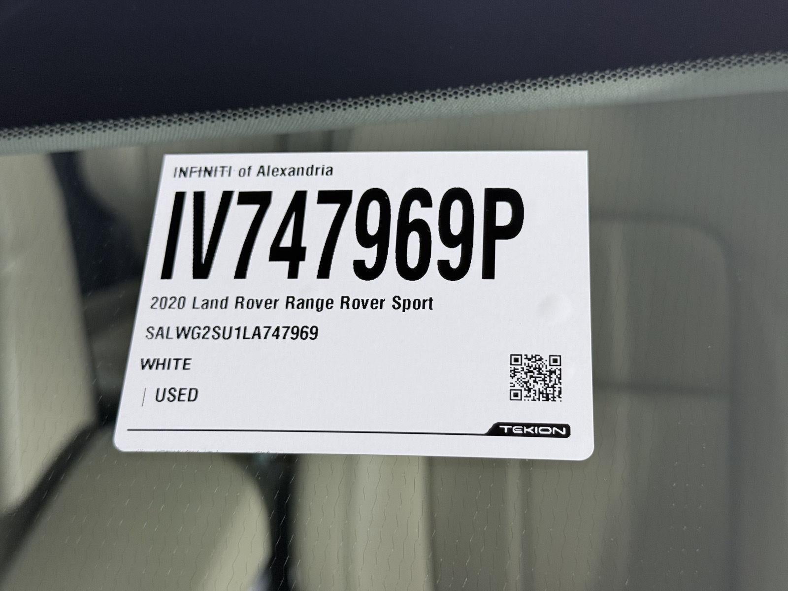 2020 Land Rover Range Rover Sport SE