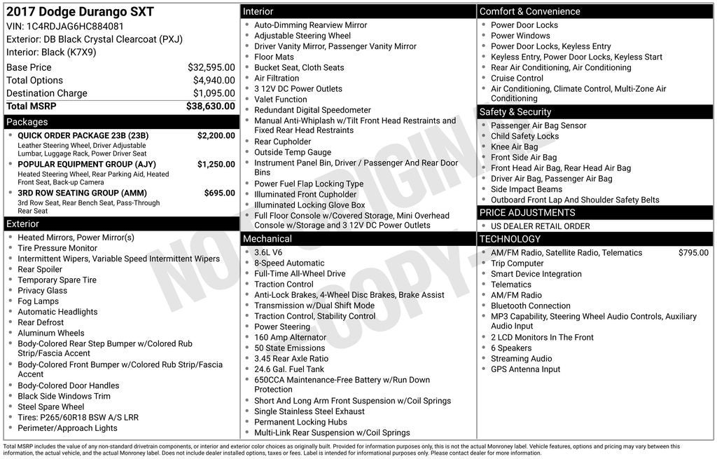 2017 Dodge Durango SXT