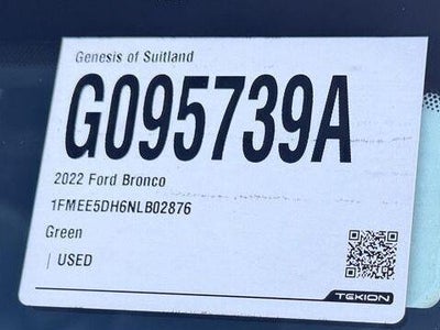 2022 Ford Bronco Badlands Advanced