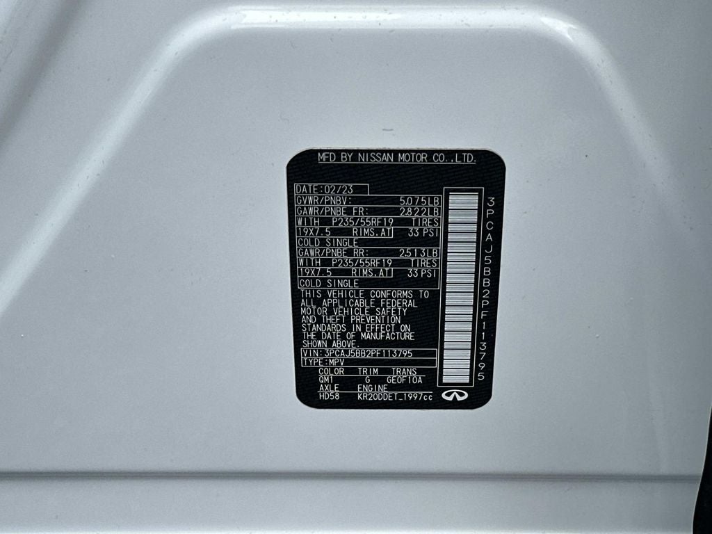 2023 INFINITI QX50 LUXE