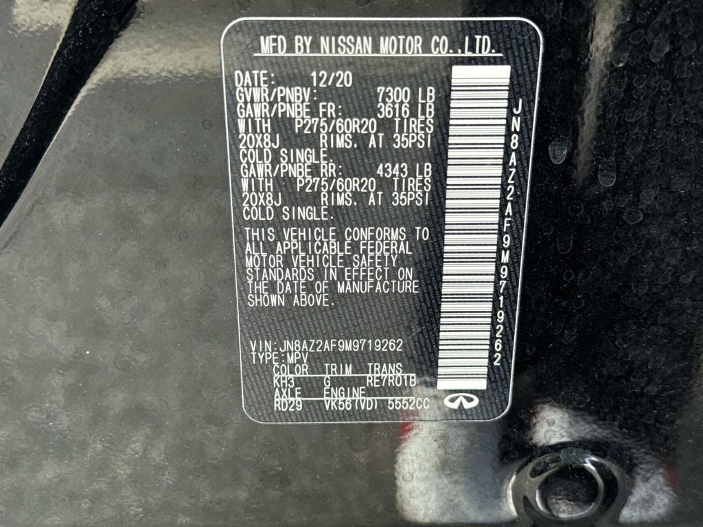 2021 INFINITI QX80 LUXE