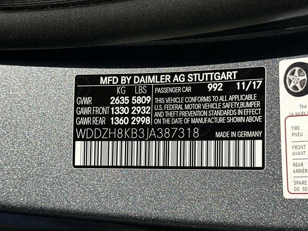 2018 Mercedes-Benz E-Class E 63 S AMG® 4MATIC®