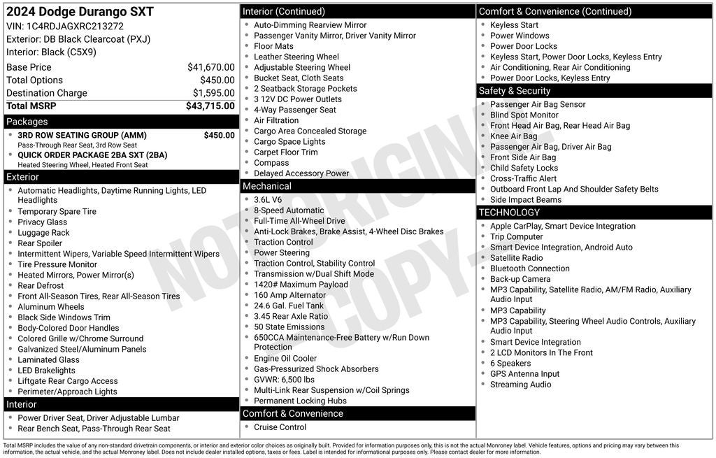 2024 Dodge Durango SXT